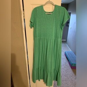 Old Navy Green Spring Tiered Maxi Dress, Large
